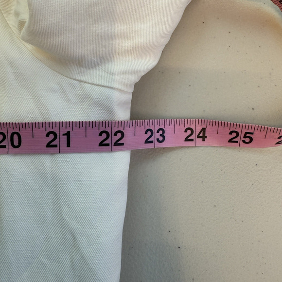 Everlane Linen Blazer Jacket Womens Size 8 Ivory Oversized Stretch Office - Picture 7 of 8